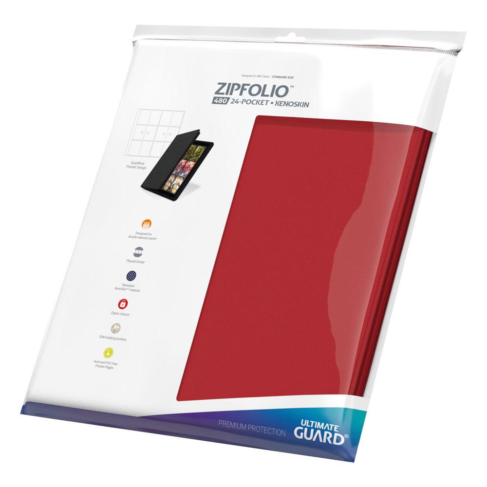 Ultimate Guard Zipfolio 480 - 24-Pocket XenoSkin (Quadrow) - Rot