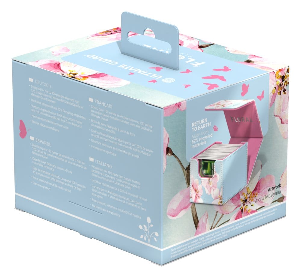 Ultimate Guard Sidewinder 100+ Xenoskin "Floral Places" - Cherry Blossom