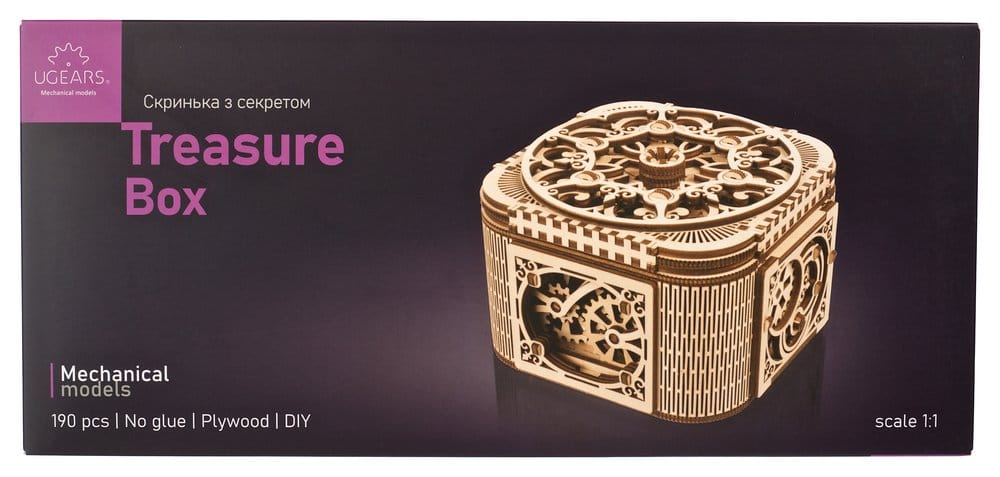 Ugears 3D-Holzpuzzle Schatzkästchen