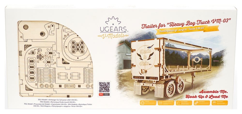 Ugears 3D-Holzpuzzle Anhänger für Heavy Boy Truck VM-03