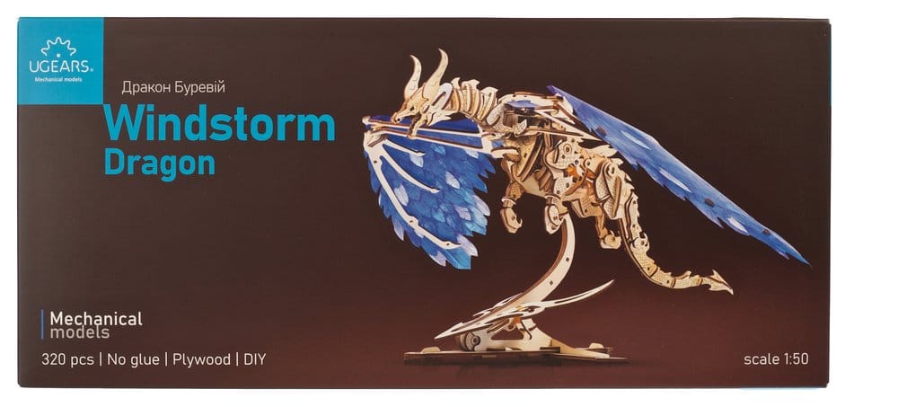 Ugears 3D-Holzpuzzle Sturmdrache