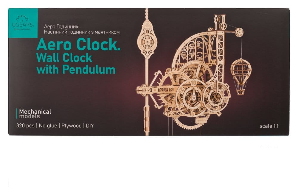 Ugears 3D-Holzpuzzle Aero-Uhr