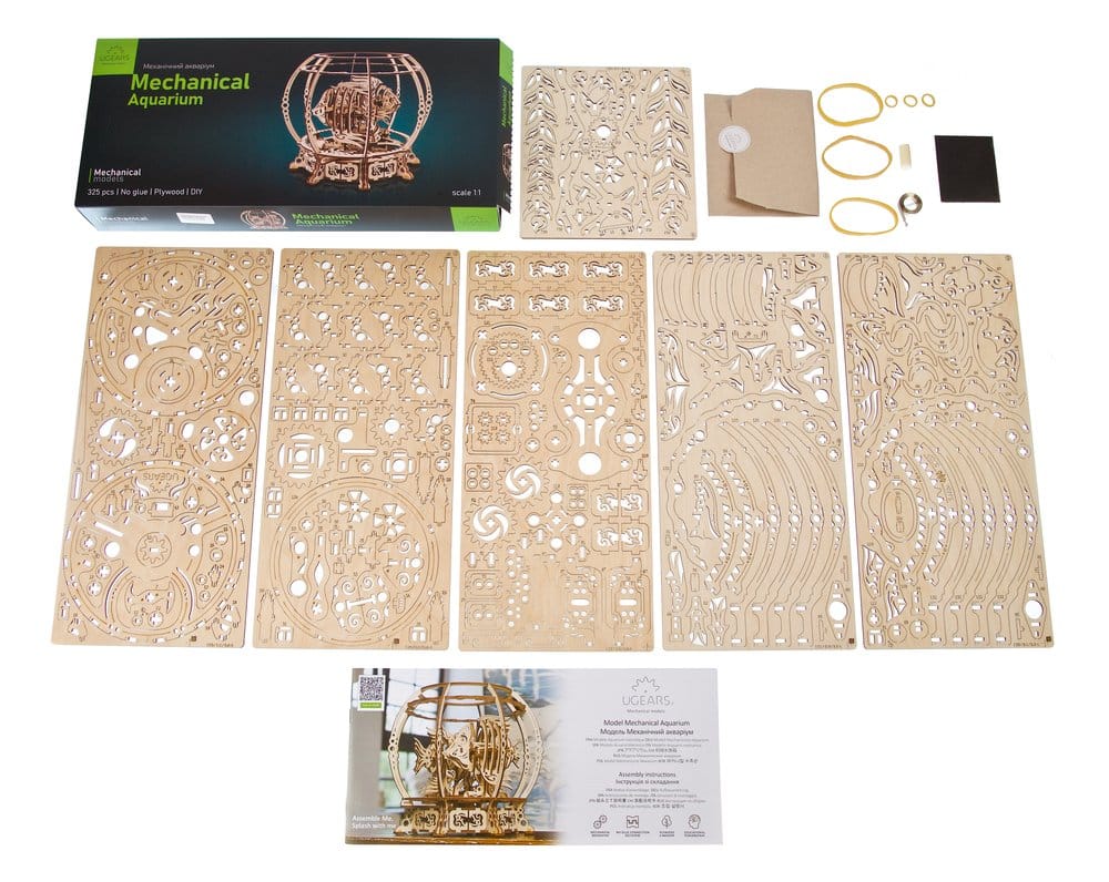 Ugears 3D-Holzpuzzle Mechanisches Aquarium