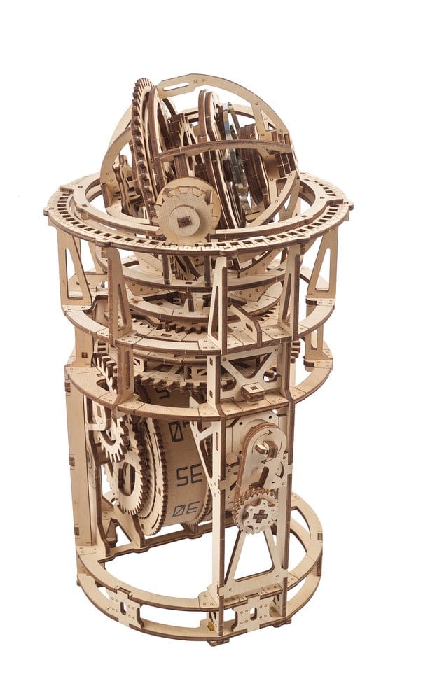Ugears 3D-Holzpuzzle Tourbillon-Tischuhr Sternengucker