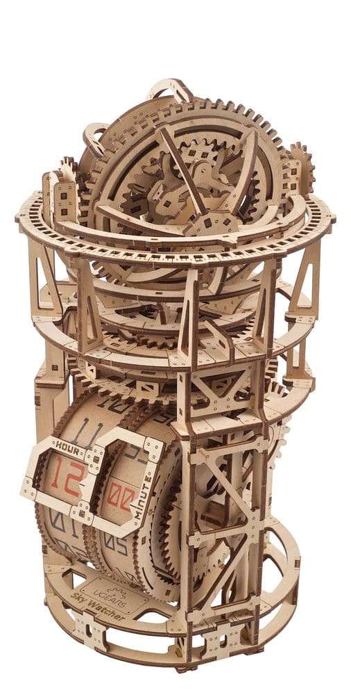 Ugears 3D-Holzpuzzle Tourbillon-Tischuhr Sternengucker