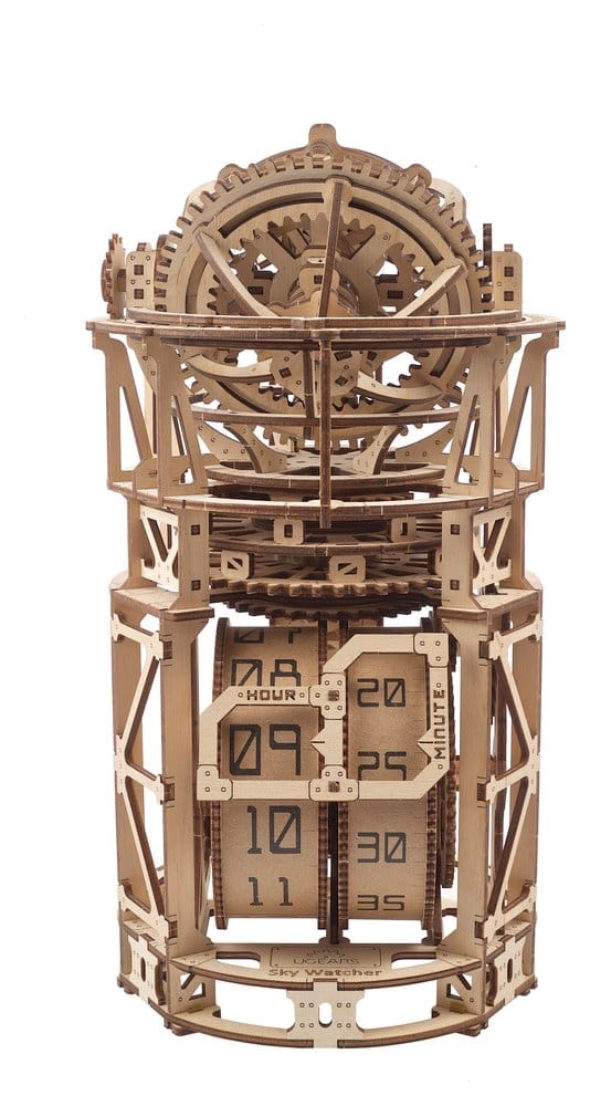 Ugears 3D-Holzpuzzle Tourbillon-Tischuhr Sternengucker