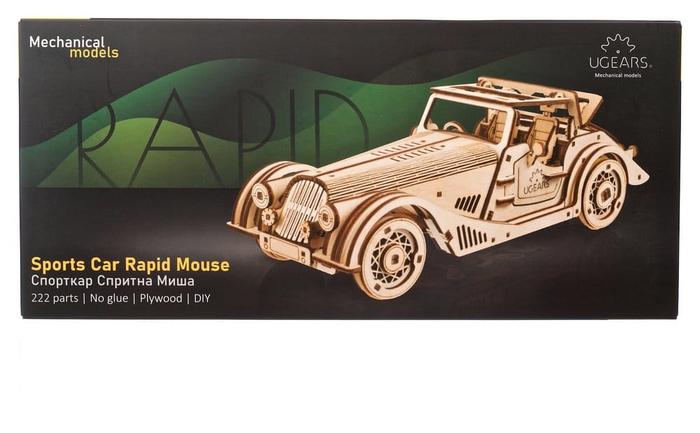 Ugears 3D-Holzpuzzle Sportwagen Flinke Maus