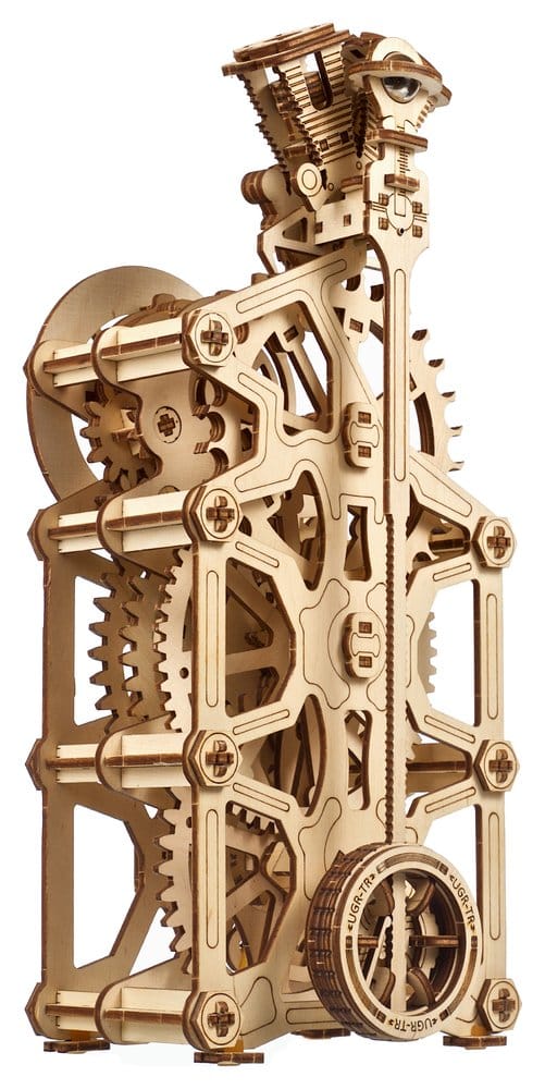 Ugears 3D-Holzpuzzle Motoren-Uhr