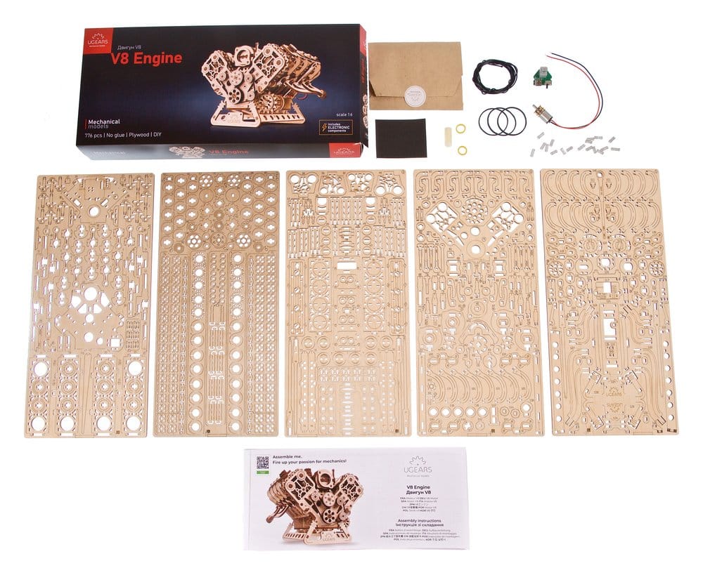 Ugears 3D-Holzpuzzle V8-Motor