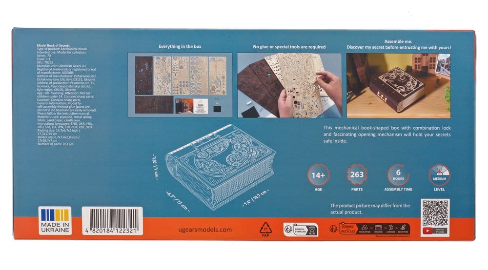 Ugears 3D-Holzpuzzle Buch der Geheimnisse