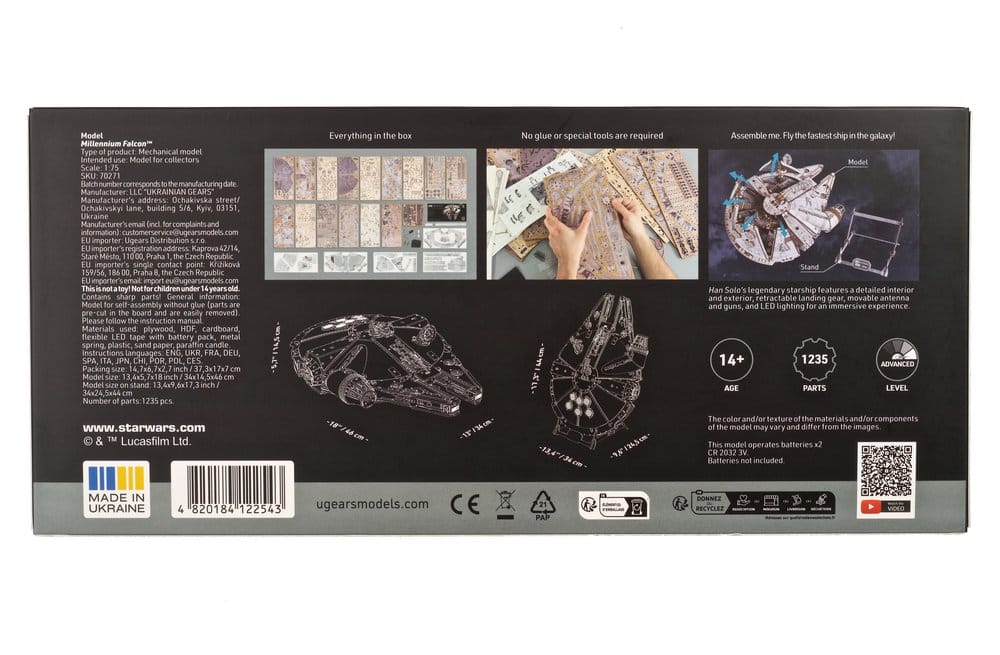Star Wars 3D-Holzpuzzle Millennium Falcon