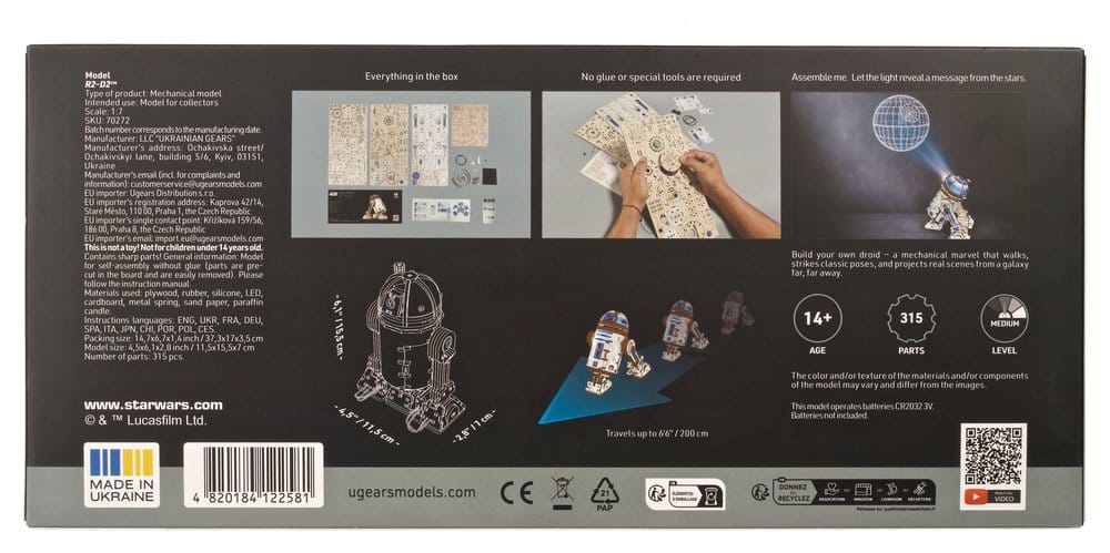 Star Wars 3D-Holzpuzzle R2-D2