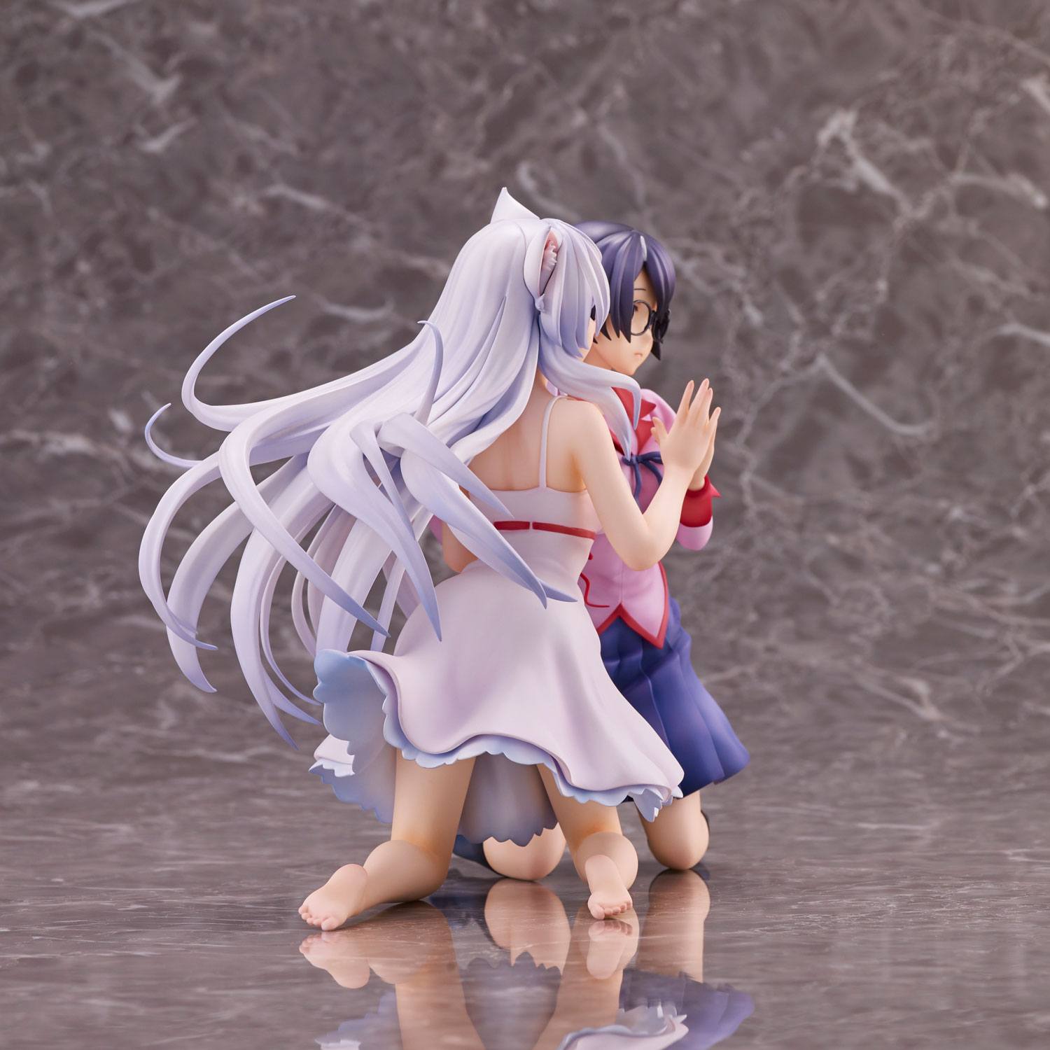 Nekomonogatari Monogatari Series PVC Statuen Tsubasa Hanekawa Set (re-run) 19 cm