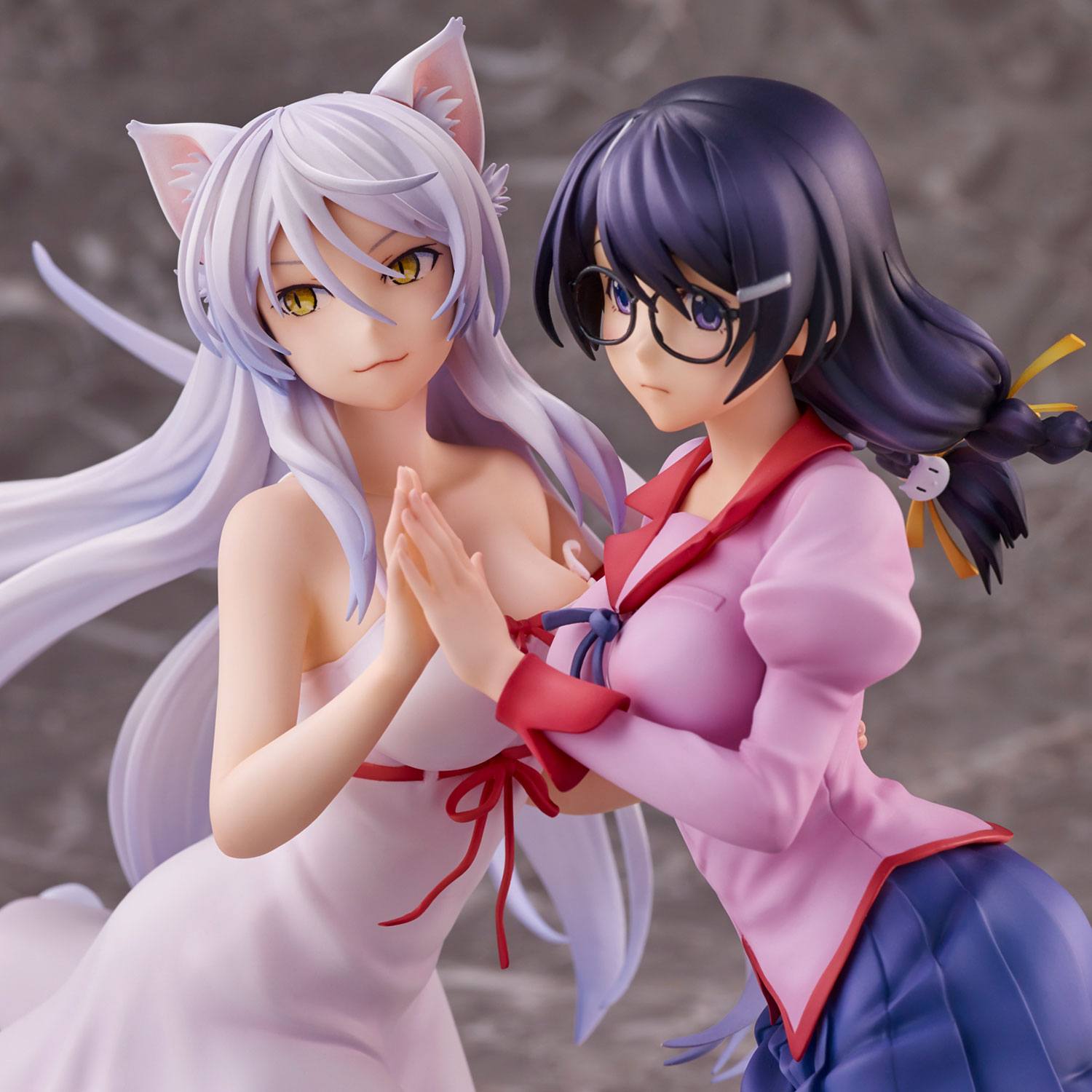 Nekomonogatari Monogatari Series PVC Statuen Tsubasa Hanekawa Set (re-run) 19 cm