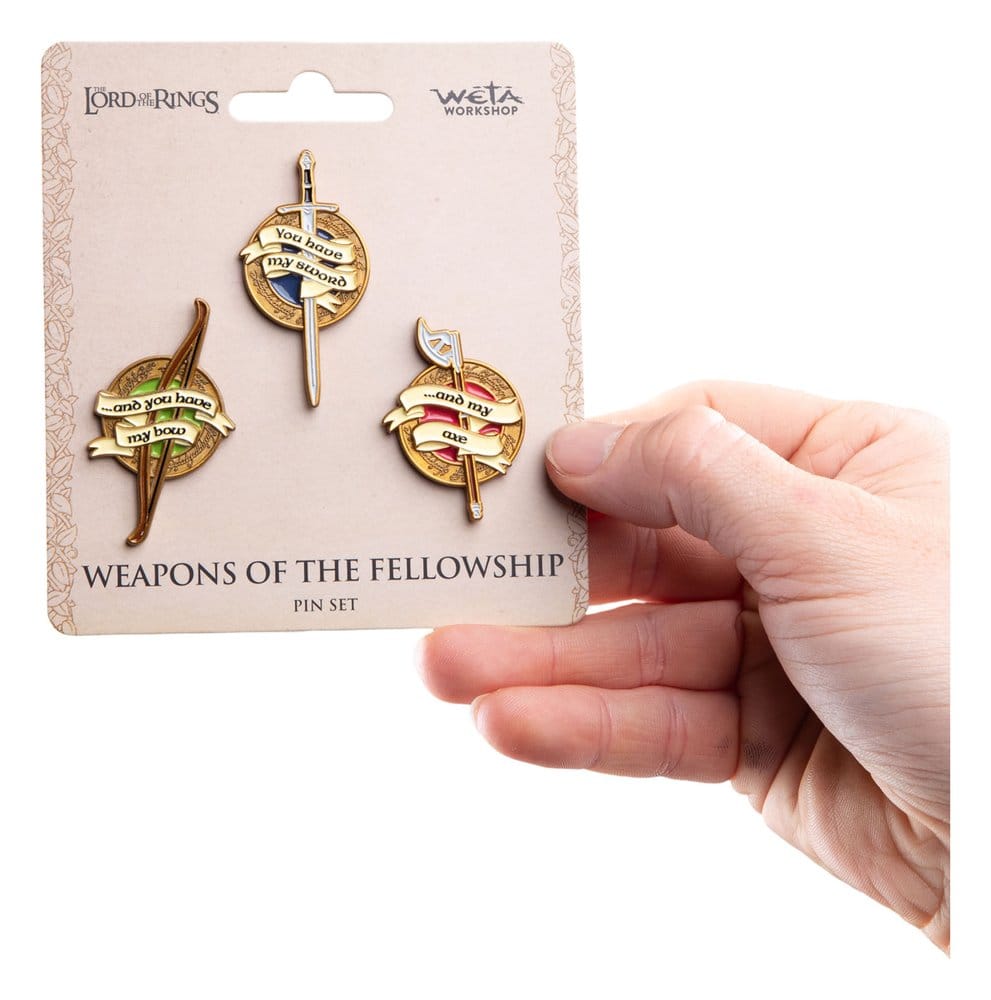 Herr der Ringe Trilogie Pin-Set Weapons of the Fellowship