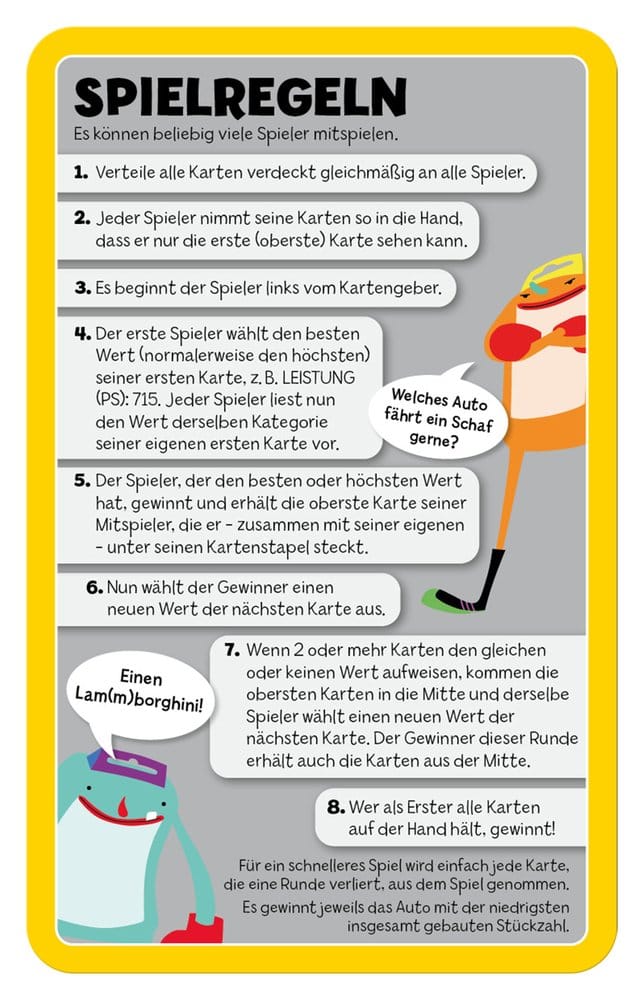 Super Cars Kartenspiel Top Trumps *Deutsche Version*