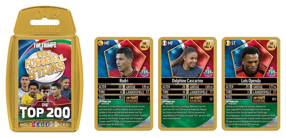 Weltfussballstars Kartenspiel 200 Pack 6 *Deutsche Version*