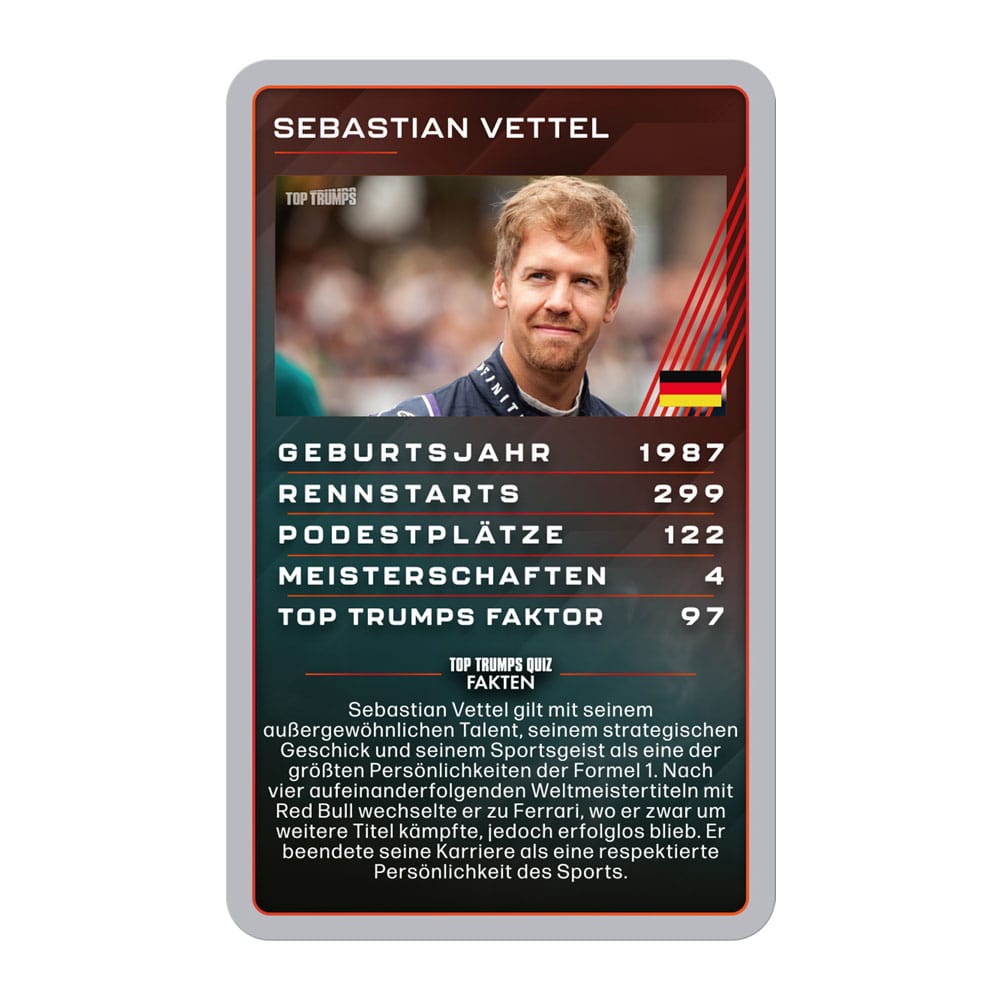 Grand Prix Helden Kartenspiel Top Trumps Collectables *Deutsche Version*
