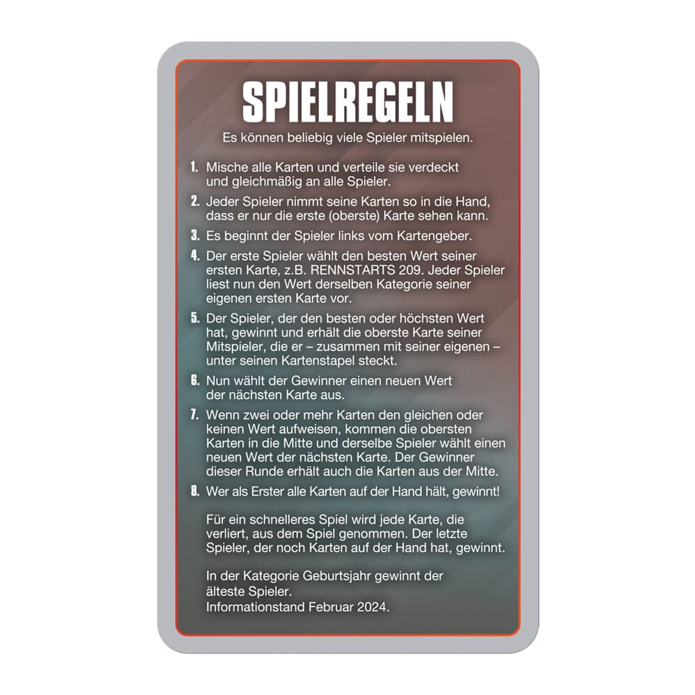 Grand Prix Helden Kartenspiel Top Trumps Collectables *Deutsche Version*