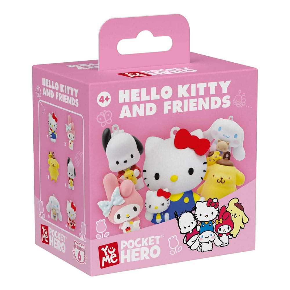 Sanrio Pocket Hero Schlüsselanhänger Hello Kitty and Friends Series 1 Blind Box Display (12)         