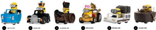 Minions Zoom Hero Rückzug-Fahrzeuge mit Figuren Blind Box Display (12)     