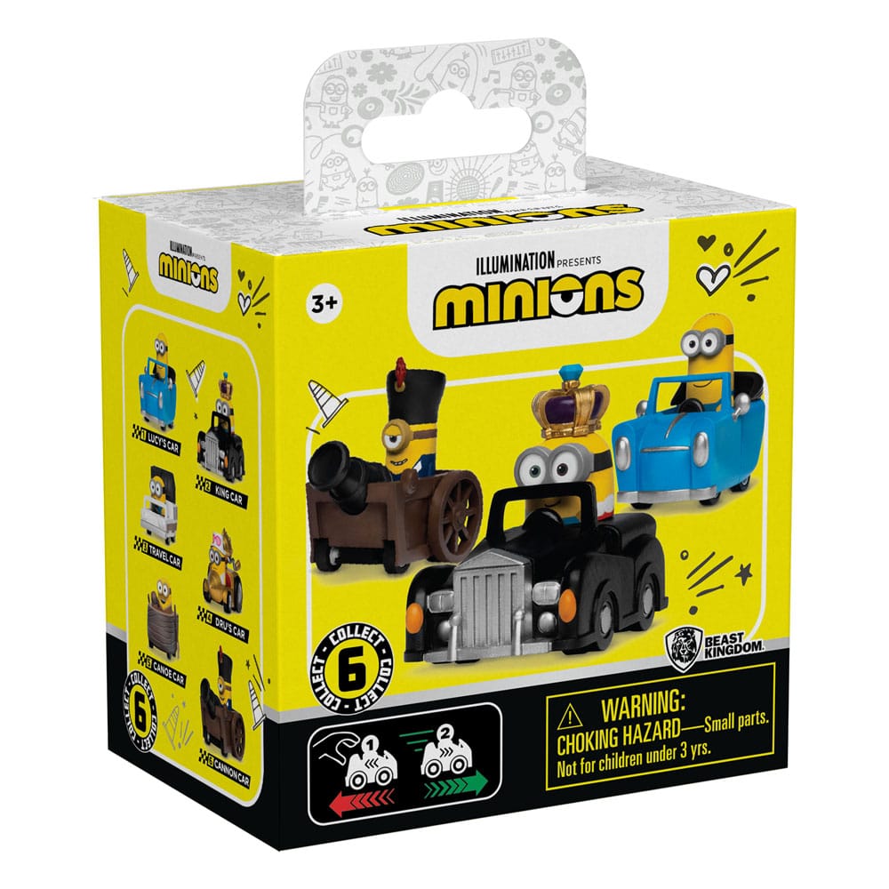 Minions Zoom Hero Rückzug-Fahrzeuge mit Figuren Blind Box Display (12)     