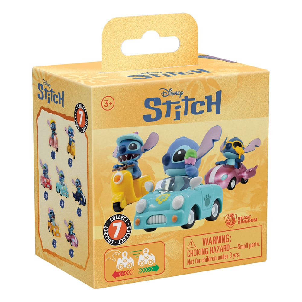 Lilo & Stitch Zoom Hero Rückzug-Fahrzeuge mit Figuren Stitch (Blind Box Ver.) Display (12)  