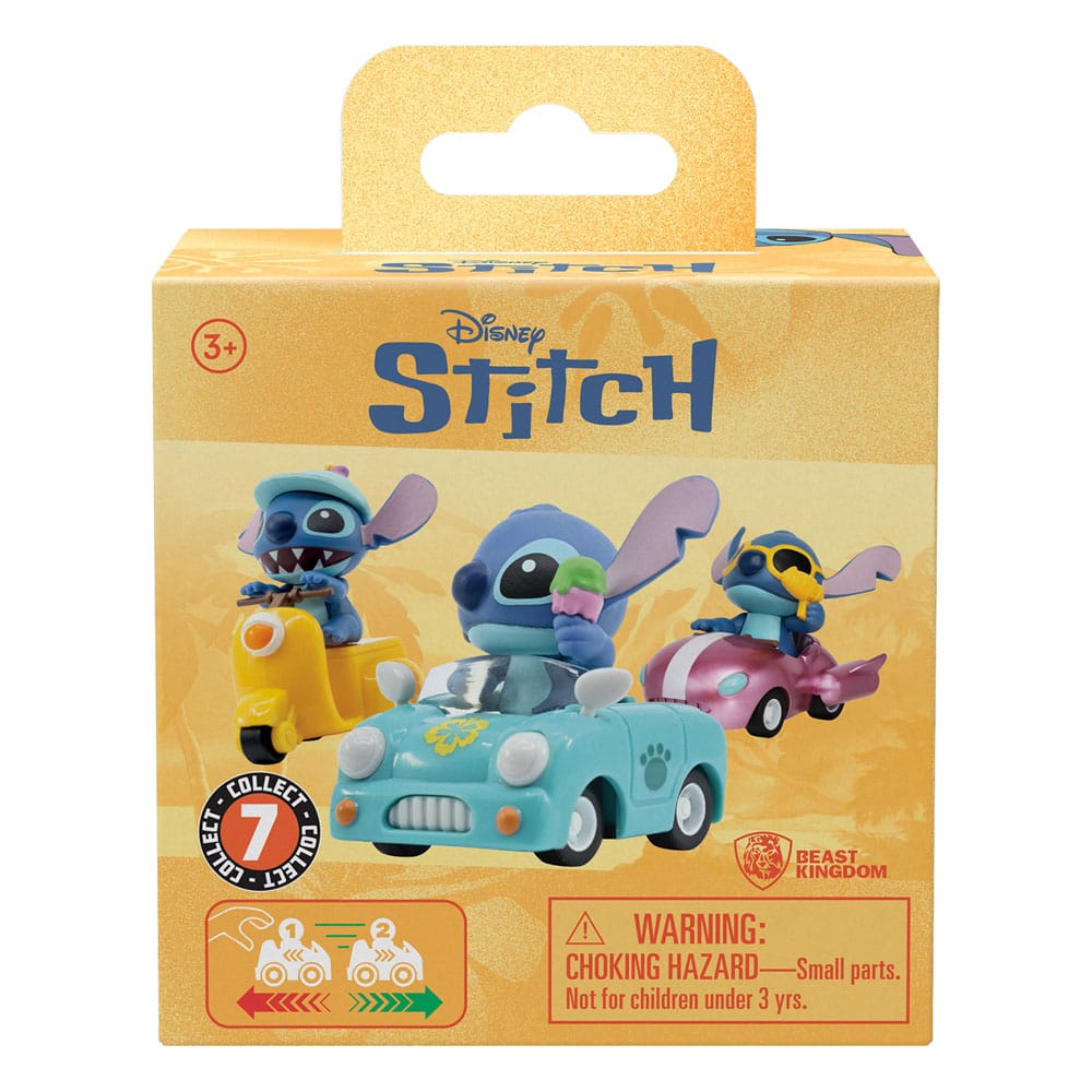Lilo & Stitch Zoom Hero Rückzug-Fahrzeuge mit Figuren Stitch (Blind Box Ver.) Display (12)  