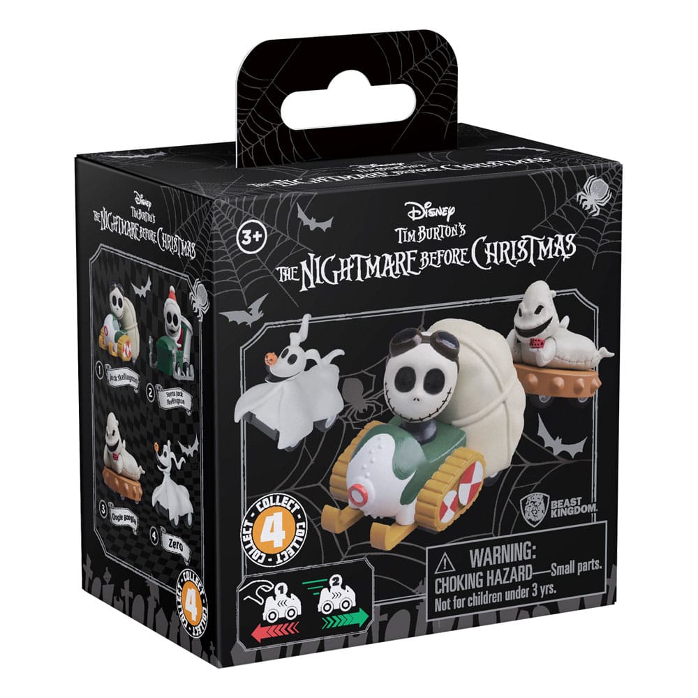 Nightmare Before Christmas Zoom Hero Rückzug-Fahrzeuge mit Figuren (Blind Box Ver.) Display (12)      