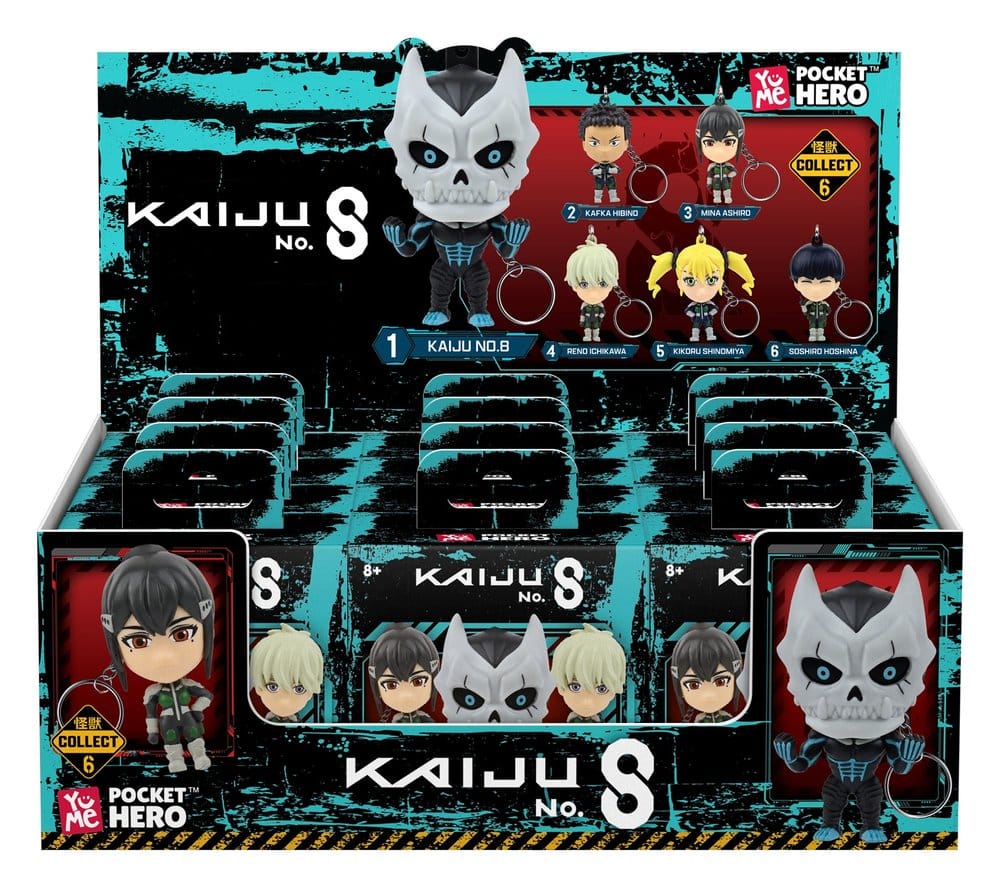 Kaiju No. 8 Pocket Hero Schlüsselanhänger Series 1 Blind Box Display (12)