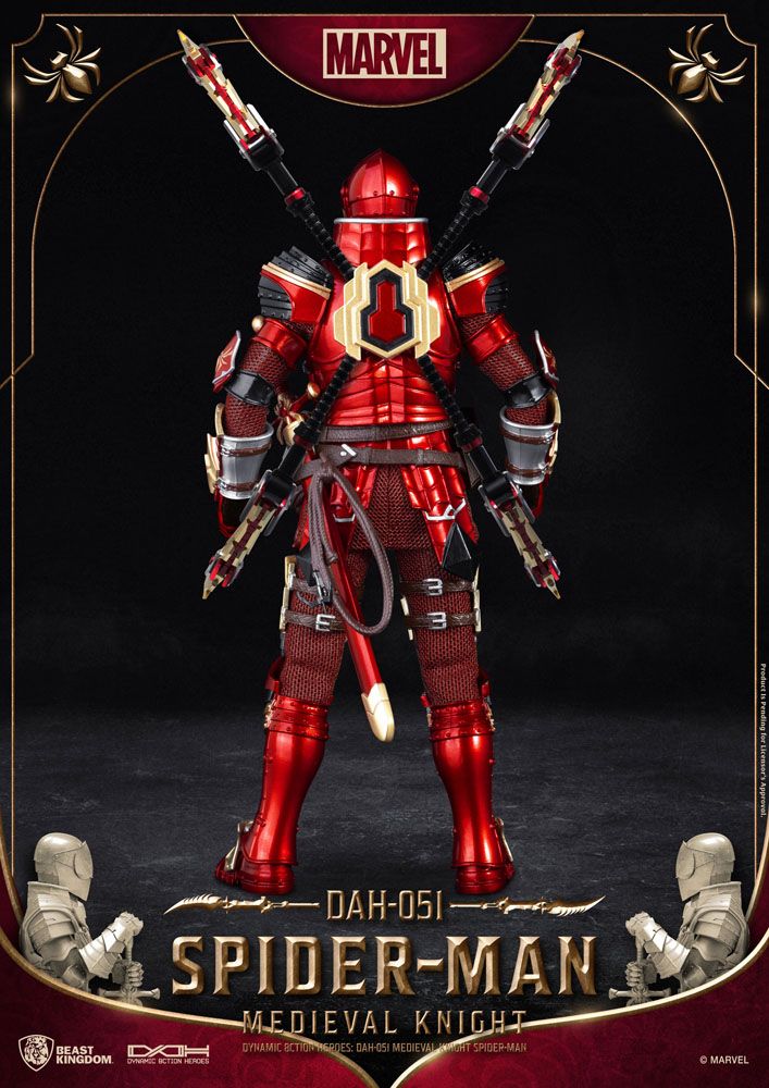 Marvel Dynamic 8ction Heroes Actionfigur 1/9 Medieval Knight Spider-Man 20 cm