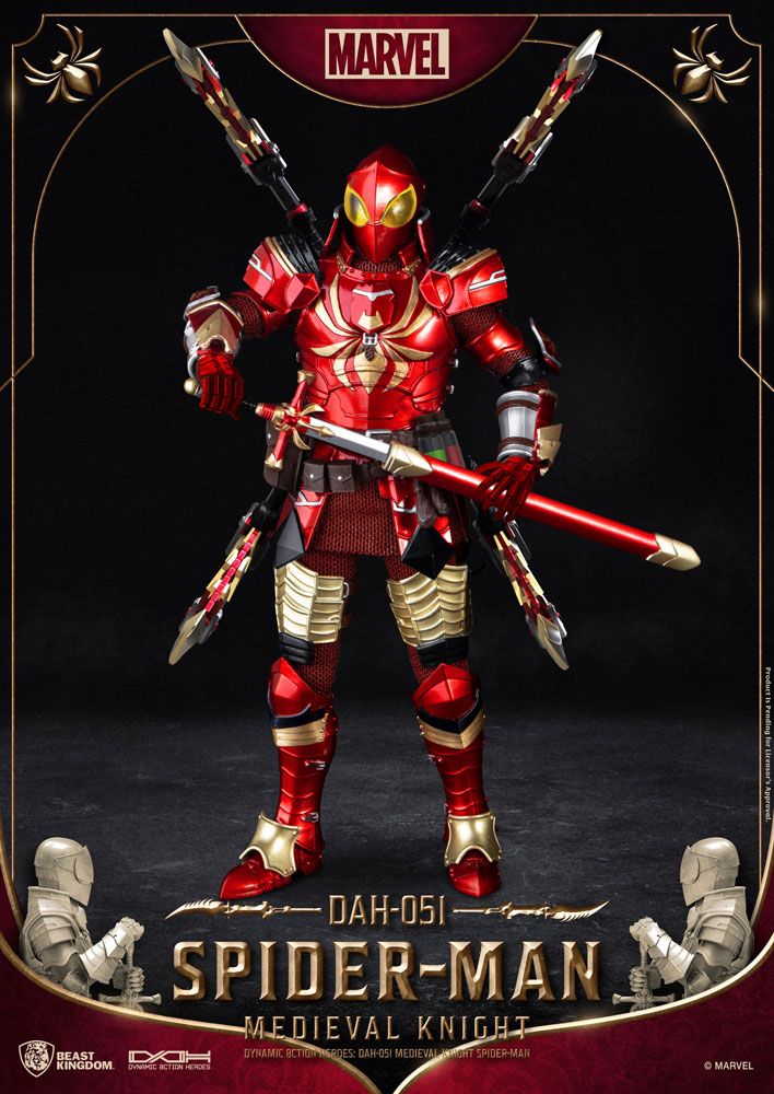 Marvel Dynamic 8ction Heroes Actionfigur 1/9 Medieval Knight Spider-Man 20 cm