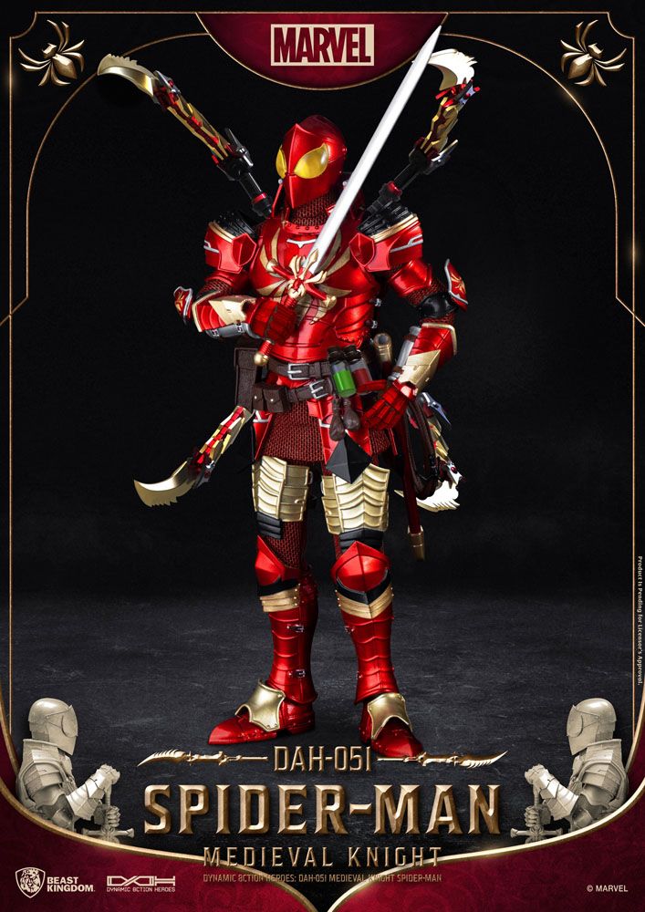 Marvel Dynamic 8ction Heroes Actionfigur 1/9 Medieval Knight Spider-Man 20 cm