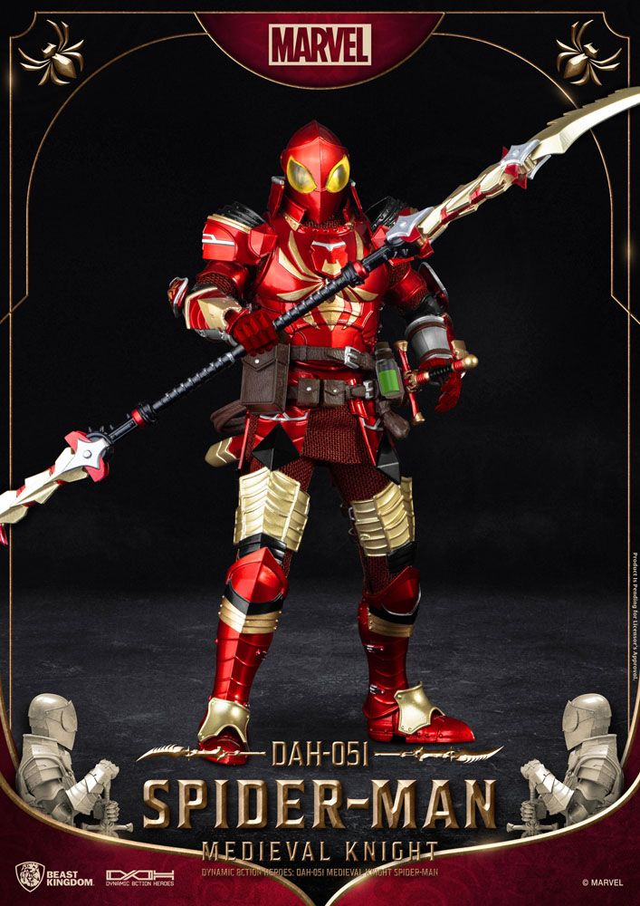 Marvel Dynamic 8ction Heroes Actionfigur 1/9 Medieval Knight Spider-Man 20 cm