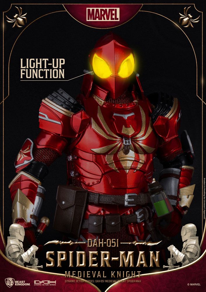 Marvel Dynamic 8ction Heroes Actionfigur 1/9 Medieval Knight Spider-Man 20 cm