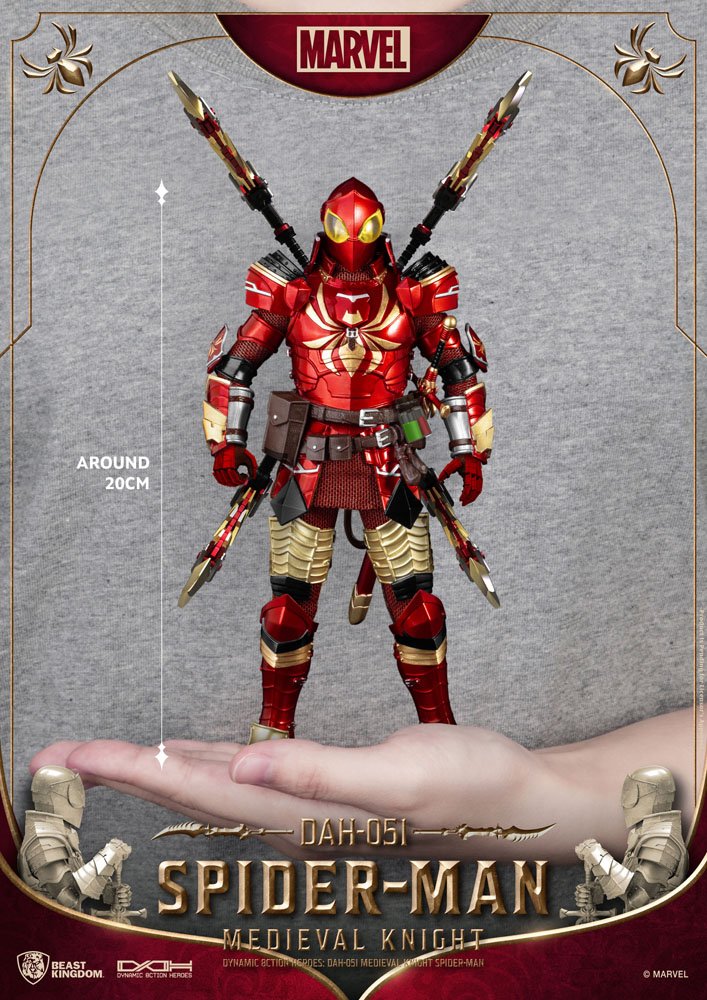 Marvel Dynamic 8ction Heroes Actionfigur 1/9 Medieval Knight Spider-Man 20 cm
