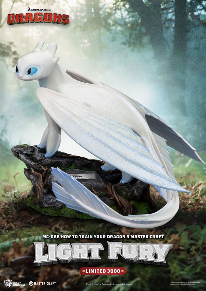 Drachenzähmen leicht gemacht 3 Master Craft Statue Light Fury 29 cm