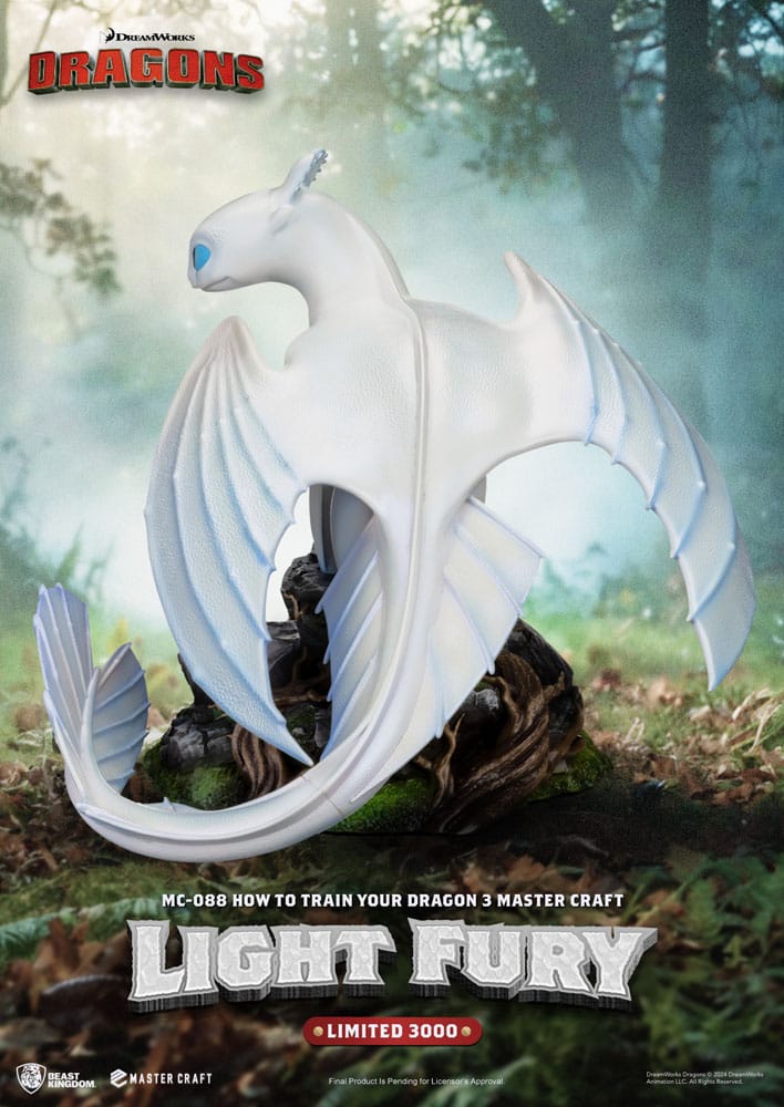 Drachenzähmen leicht gemacht 3 Master Craft Statue Light Fury 29 cm