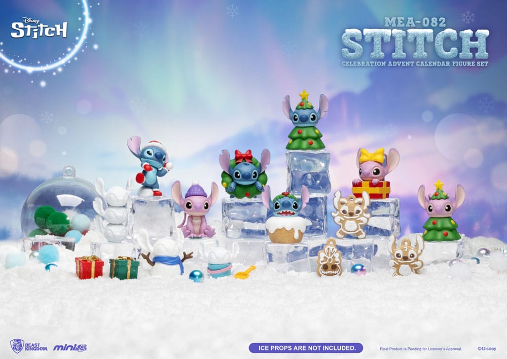 Lilo & Stitch Mini Egg Attack Adventskalender Stitch celebration Figure Set (Cookie) 10 cm