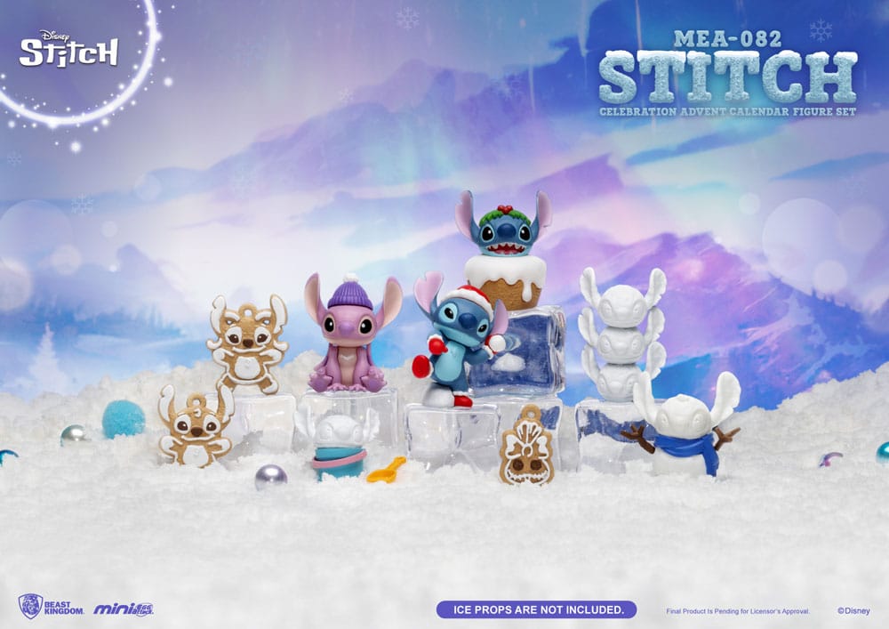 Lilo & Stitch Mini Egg Attack Adventskalender Stitch celebration Figure Set (Cookie) 10 cm