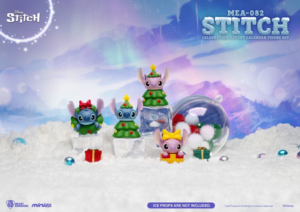 Lilo & Stitch Mini Egg Attack Adventskalender Stitch celebration Figure Set (Cookie) 10 cm