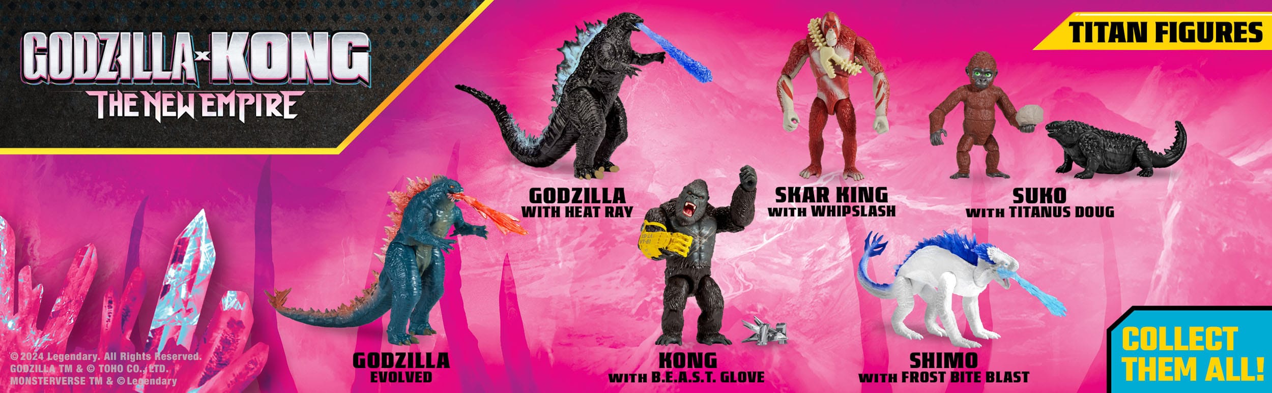 Godzilla x Kong The new Empire Actionfiguren Basic Figures 15 cm Sortiment (8)