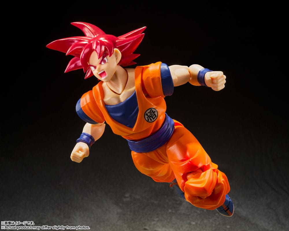 Dragon Ball Super S.H. Figuarts Actionfigur Super Saiyan God Son Goku Saiyan God Instilled with the light of Reighteous Hearts 14 cm