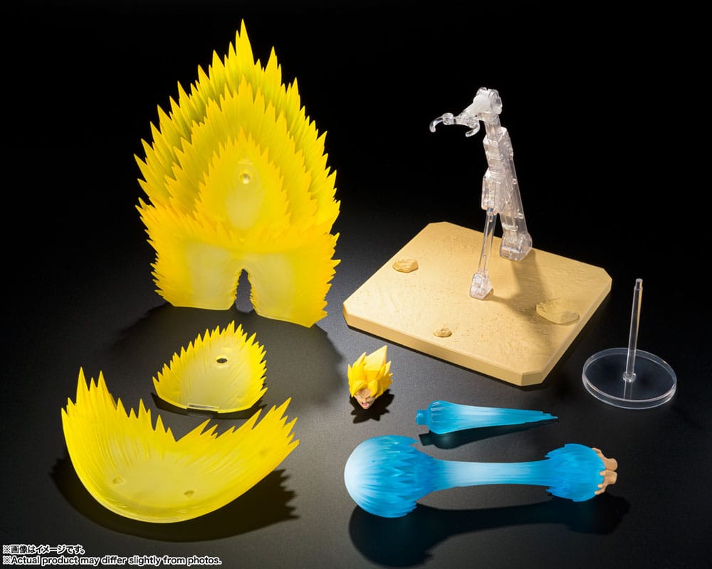 Dragon Ball Z S.H. Figuarts Zubehör-Set Super Saiyan Son Goku's Effekt Parts Set Teleport Kamehameha