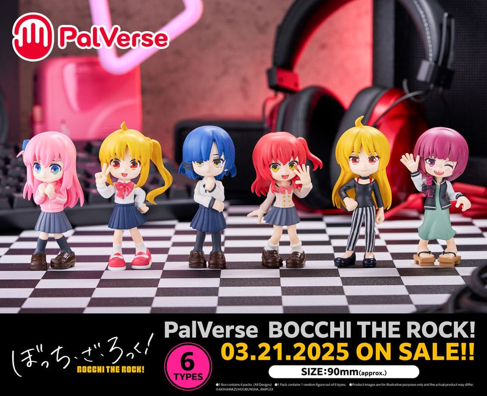 Bocchi the Rock! PalVerse PVC Figuren 9 cm Sortiment (6)