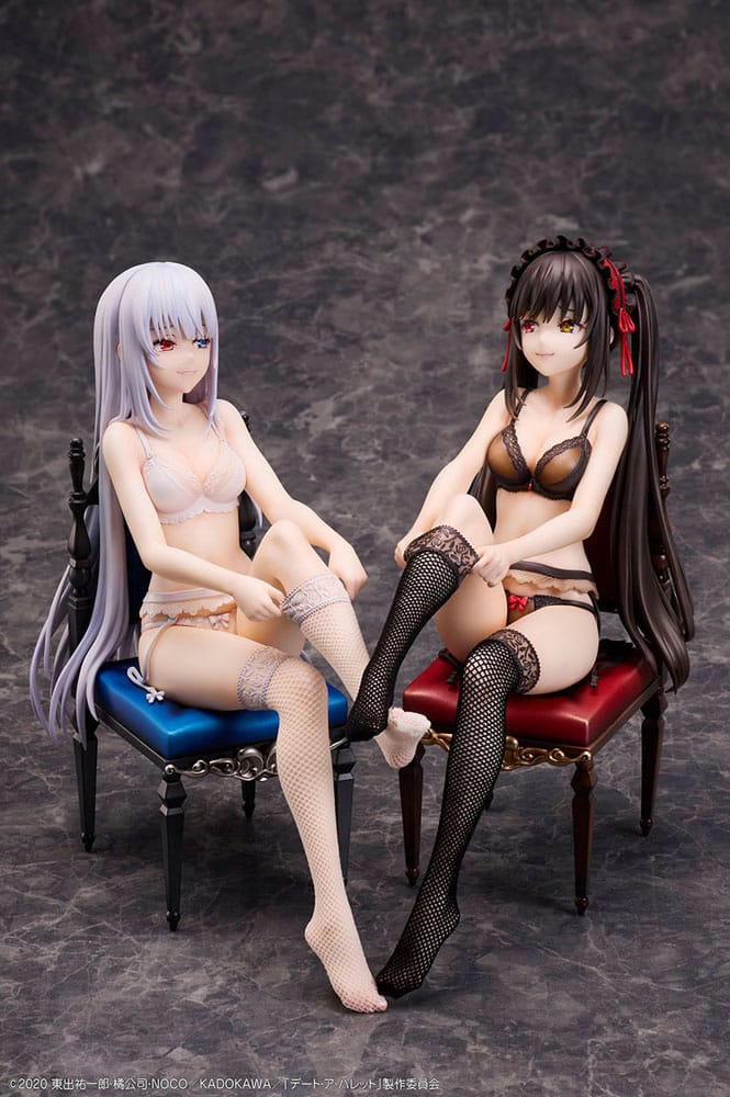 Date A Bullet PVC Statuen 1/7 Kurumi Tokisaki & White Queen 17 cm