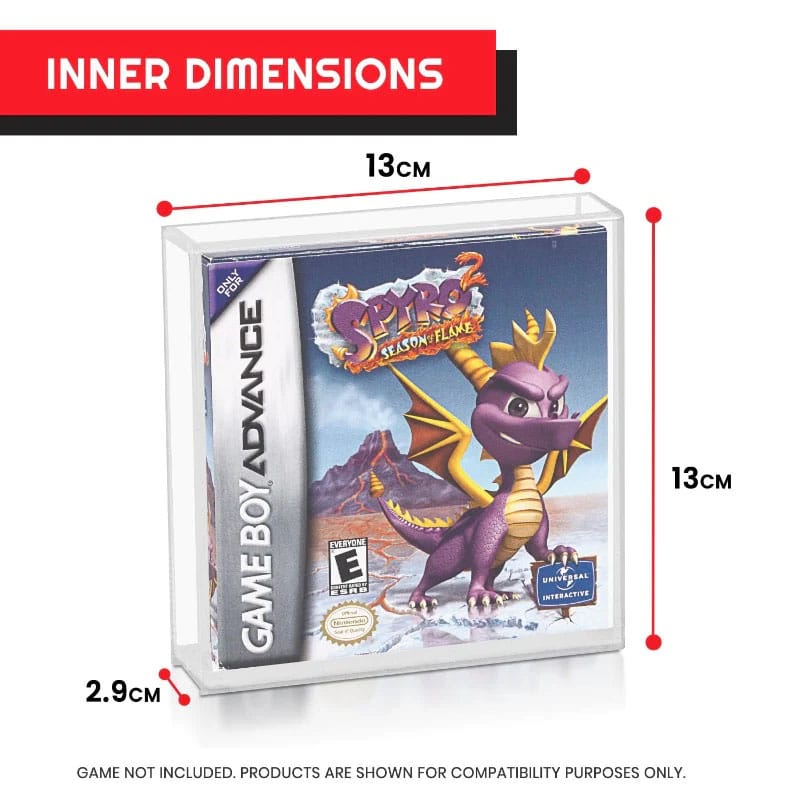Acrylgehäuse 2er-Pack für Gameboy/Gameboy Advance Spiele