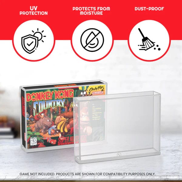Acrylgehäuse 2er-Pack für SNES/N64 Spiele