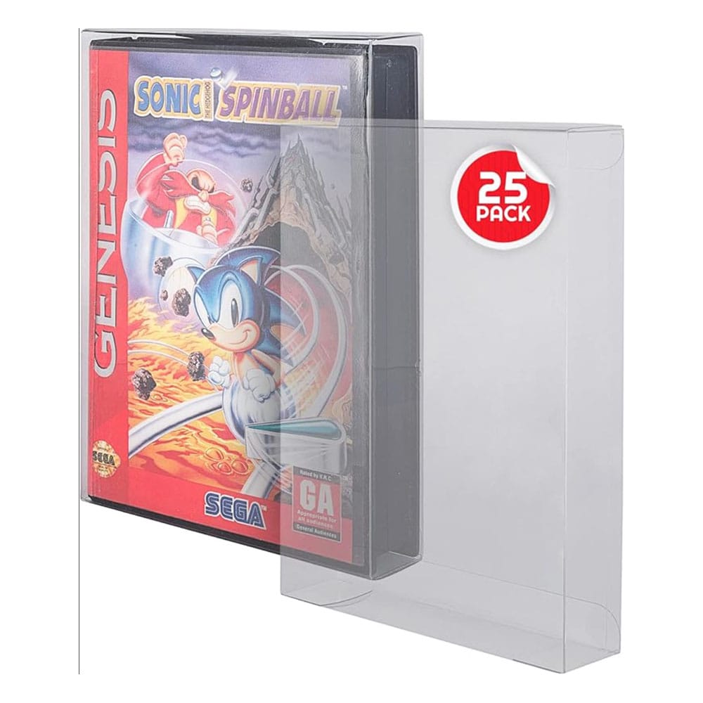 PET Gehäuse 25er-Pack für Sega Genesis Spiele