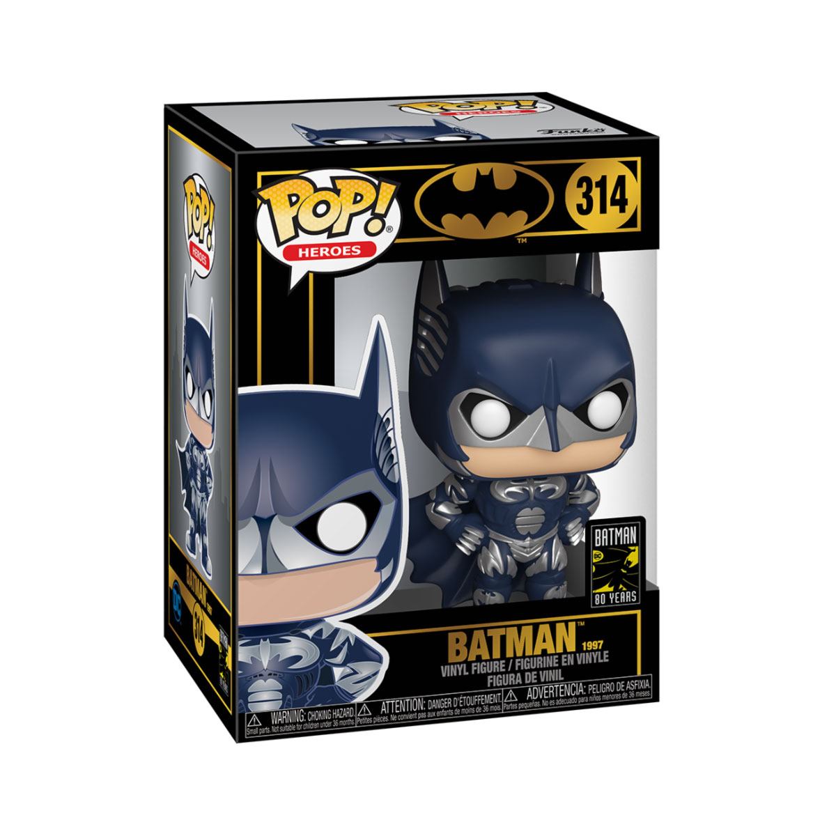 Batman 80th POP! Heroes Vinyl Figur Batman (1997) 9 cm